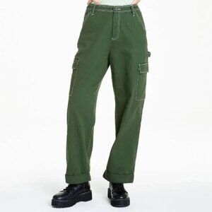 Sandy Liang x Target Mid-Rise Straight Leg Carpenter Pant in Green size 10